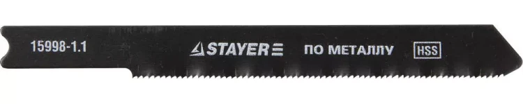 Полотна STAYER "PROFI", U118G, для эл/лобзика, HSS, по металлу (0,5-1,5мм), US-хвост., шаг 1,1мм, 50мм, 2шт 15998-1.1_z01 купить в Муравленко