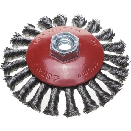 ЗУБР &quot;ПРОФЕССИОНАЛ&quot;. Щетка коническая для УШМ, плетеные пучки стальной проволоки 0,5мм, 115ммхМ14 35269-115_z02 купить в Муравленко