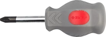 Отвертка ЗУБР &quot;МАСТЕР&quot; &quot;ТЕХНИК&quot; STUBBY, Cr-v, эргономичная двухкомпонентная рукоятка, PZ №1, 38мм 25063-38-1_z01 купить в Муравленко