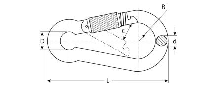 ЗУБР DIN 5299D, 8 мм, 25 шт, карабин с предохранительной гайкой (4-304555-08) купить в Муравленко