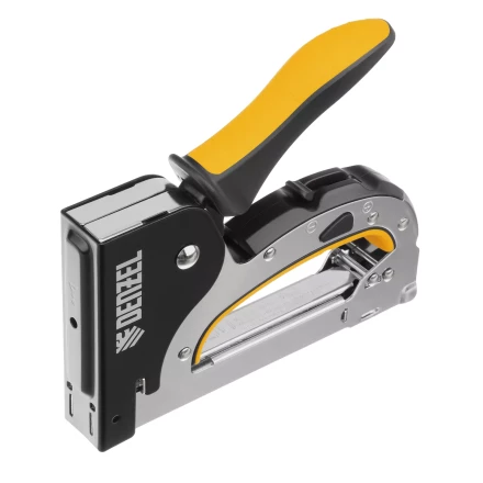 Степлер мебельный Denzel 40211, стальной корпус, быстрая загрузка, регул. силы удара, тип 53, 4-14 мм купить в Муравленко