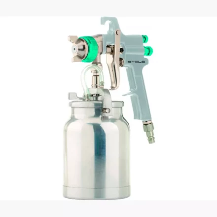 Пневматический краскопульт AS 702 НP профессиональный, всасывающего типа, сопло 1,8 мм и 2,0 мм Stels 57364 купить в Муравленко