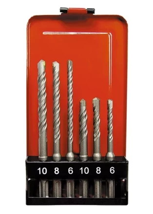Набор буров по бетону 6-8-10х110 6-8-10х160 мм 6 шт в пластиковой коробке SDS PLUS MATRIX 71096 купить в Муравленко