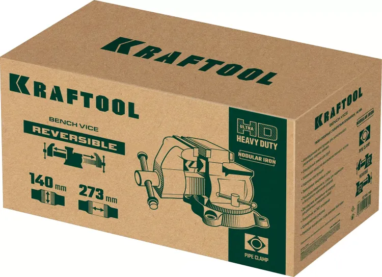 Тиски KRAFTOOL Reversible слесарные 32705-140 купить в Муравленко