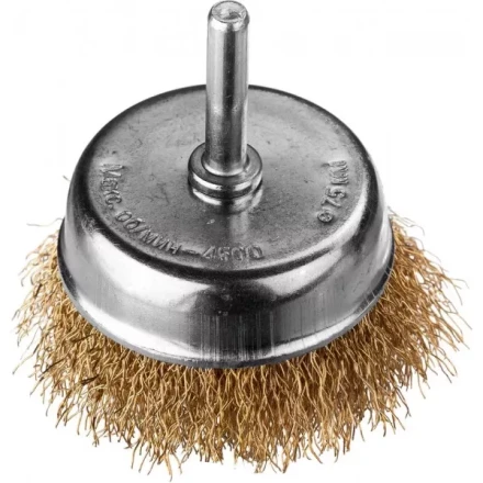 DEXX. Щетка чашечная для дрели, витая стальная латунированная проволока 0,3мм, 75мм 35109-075 купить в Муравленко