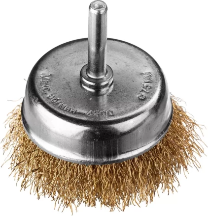 DEXX. Щетка чашечная для дрели, витая стальная латунированная проволока 0,3мм, 75мм 35109-075 купить в Муравленко