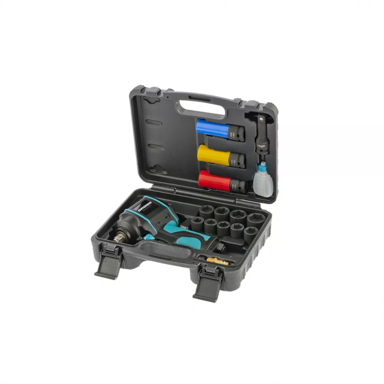 Гайковёрт пневматический ударный Gross Twin Hammer G985K2 с набором 17 предметов 57445 купить в Муравленко