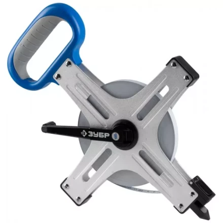 Мерная лента ЗУБР &quot;ЭКСПЕРТ&quot;геодез, стальное полотно с нейлон покрыт, метал корпус, двухкомп рукоятка, супер-длинная,100м 34167-100_z01 купить в Муравленко