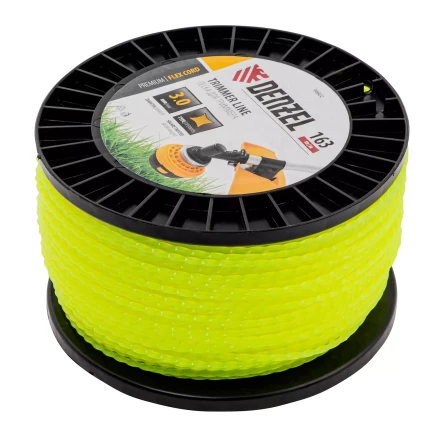 Леска для триммера витой квадрат, 3,0мм х 163м, на DIN катушке FLEX CORD// Denzel 96802 купить в Муравленко