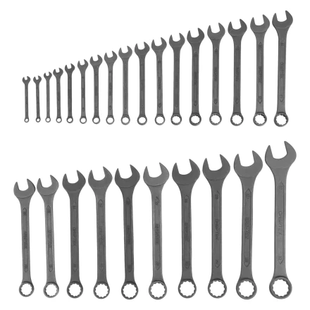 Набор ключей комбинированных Сибртех 15481, 5,5 - 32 мм, 27 шт., CrV, фосфатированные, ГОСТ 16983 купить в Муравленко