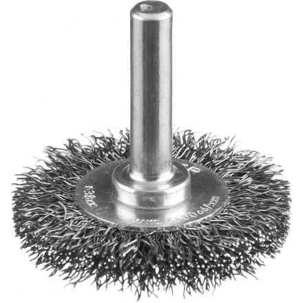 ЗУБР &quot;ПРОФЕССИОНАЛ&quot;. Щетка дисковая для дрели, витая стальная проволока 0,3мм, 38мм 35198-038_z02 купить в Муравленко