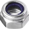 Гайка DIN 985 с нейлоновым кольцом, M6, 16 шт, кл. пр. 6, оцинкованная, ЗУБР 303586-06 купить в Муравленко