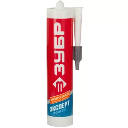 Герметик силиконовый ЗУБР &quot;ЭКСПЕРТ&quot; прозрачный, универсальный, 280мл 41233-2 купить в Муравленко