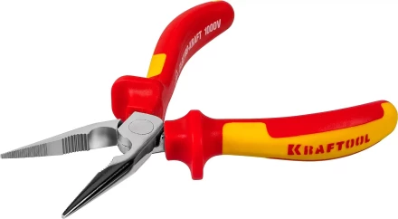 Тонкогубцы &quot;ELECTRO-KRAFT&quot;, Cr-Mo сталь, двухкомпонентная маслобензостойкая рукоятка, хромированное покрытие, 160мм. KRAFTOOL 2202-3-16 2202-3-16_z01 купить в Муравленко