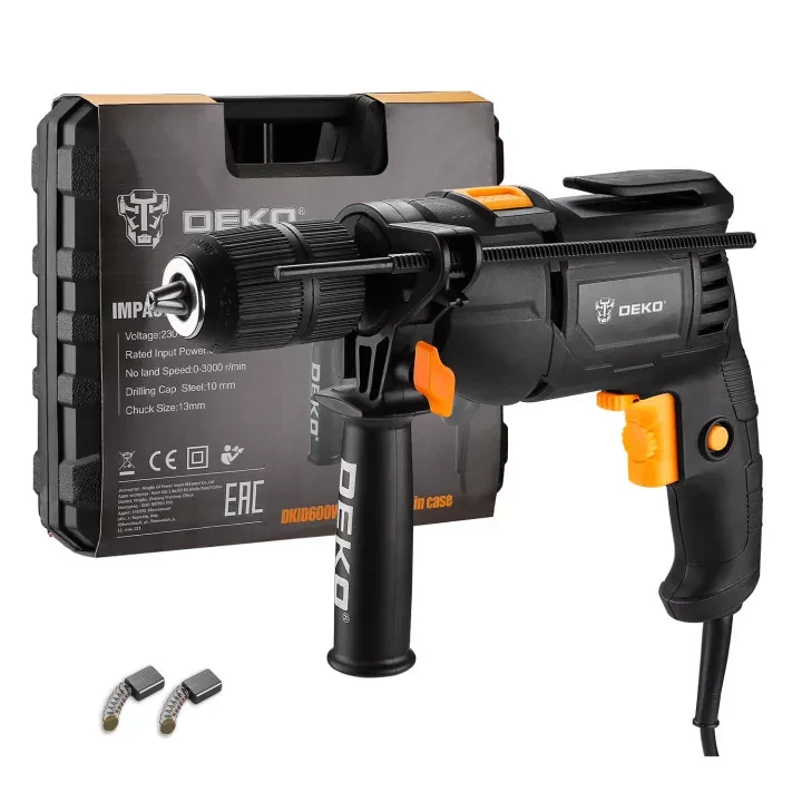 Дрель ударная DEKO DKID600W, 063-4163, в кейсе купить в Муравленко