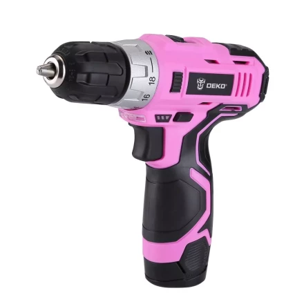 Дрель аккумуляторная DEKO GCD12DU3 PINK SET2 + оснастка 13 шт, 063-4171 купить в Муравленко