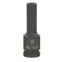 Головка ударная удлиненная шестигранная 8 мм 1/2" CrMo  Stels 13932