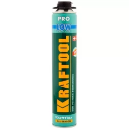 Пена &quot;PREMIUM LOW&quot; профессиональная, монтажная, пистолетная, всесезонная, 800мл, KRAFTOOL 41181_z01