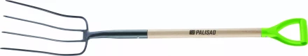 Вилы 4-рогие Palisad, сенные, кованые, 210х340х1260 мм, деревянный лакированный черенок, 61393 купить в Муравленко