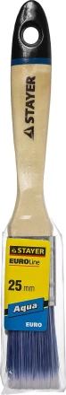 Кисть плоская STAYER &quot;EURO&quot;, &quot;AQUA&quot; для воднодисперсионных и акриловых ЛКМ, искусств щетина, деревян ручка, 1&quot;/25мм 01062-025 купить в Муравленко