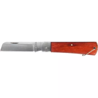 Нож складной, 200 мм, прямое лезвие, деревянная ручка SPARTA 78998