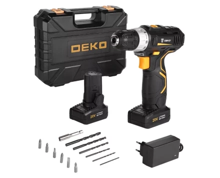 Дрель аккумуляторная в наборе DEKO GCD20DU3 SET3, 063-4142 купить в Муравленко