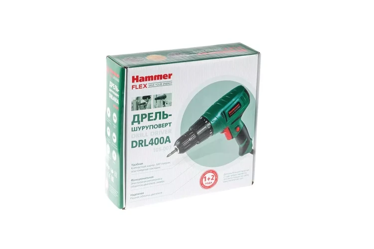 Дрель-шуруповерт HAMMER Flex DRL400A купить в Муравленко