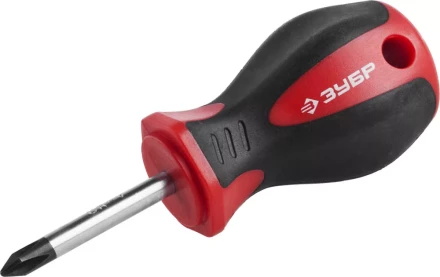 Отвертка ЗУБР &quot;МАСТЕР&quot;, &quot;STUBBY&quot; ( бочка ), Cr-v, эргономичная двухкомпонентная рукоятка, PH1x38мм 25062-38-1_z02 купить в Муравленко