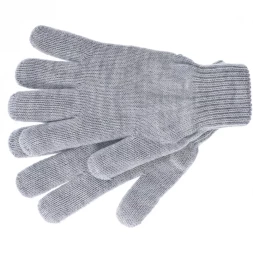Перчатки трикотажные акрил двойные серая туча двойная манжета Сибртех Россия 68682