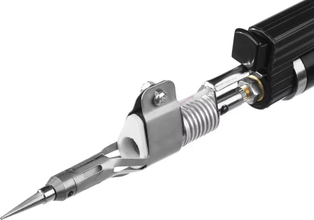 Газовая горелка STAYER &quot;PROFESSIONAL&quot;, 2в1, пьезоподжиг, регулировка пламени, 4 насадки, 1200С 55505-H6 купить в Муравленко