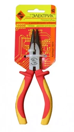 Плоскогубцы с удл. губками  диэлектр. 150мм 1/6/60 19015 купить в Муравленко