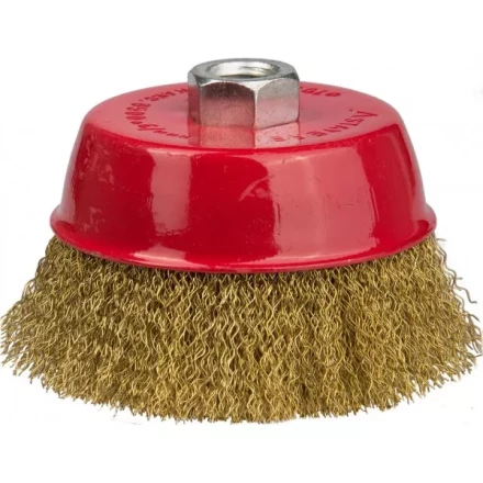 STAYER &quot;PROFESSIONAL&quot;. Щетка чашечная для УШМ, витая стальная латунированная проволока 0,3мм, 100ммхМ14 35125-100_z01 купить в Муравленко