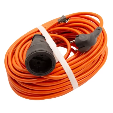 Удлинитель-шнур силовой 20 м Сибртех 95832, 16А, тип УХ16, ПВС, усиленный, 1 розетка без заземления купить в Муравленко