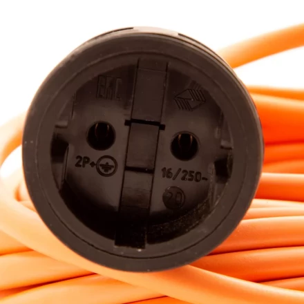Удлинитель-шнур силовой 20 м Сибртех 95832, 16А, тип УХ16, ПВС, усиленный, 1 розетка без заземления купить в Муравленко