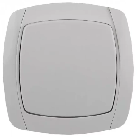 Выключатель СВЕТОЗАР &quot;CITY LIGHT&quot; одноклавишный в сборе, цвет белый, 10А/~250В SV-54230-W купить в Муравленко