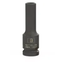 Головка ударная удлиненная шестигранная 9 мм 1/2" CrMo Stels 13933