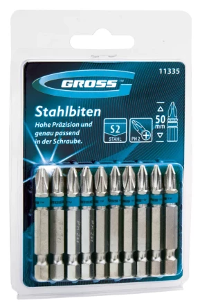 Набор бит РН2х50, сталь S2, 10шт GROSS 11335 купить в Муравленко