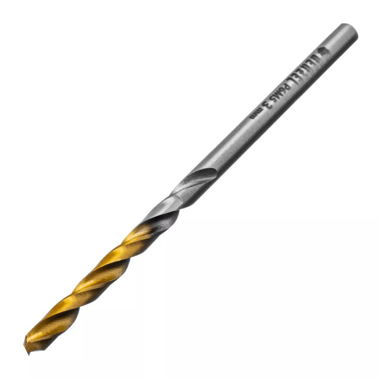 Сверло спиральное по металлу 3 x 60 мм, Р6М5, Golden Tip , 2шт. Denzel 718225 купить в Муравленко