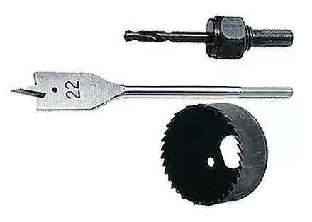 Набор для установки врезных замков 22 мм/54 мм перовое сверло/кольцевая пила MATRIX 70494 купить в Муравленко