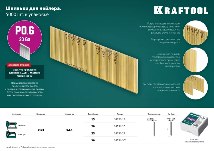 Шпильки тип 23GA (P0.6) 10 000 шт 31786-25 купить в Муравленко