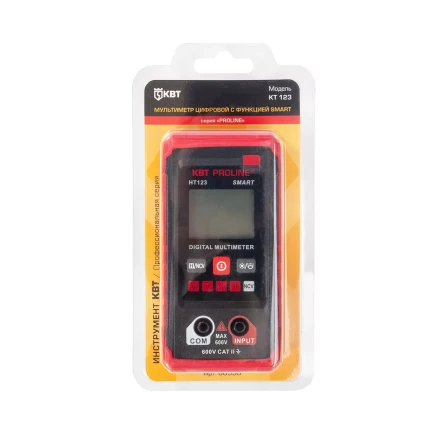 Мультиметр цифровой компактный КВТ SMART KT 123 с автоматическим выбором режимов и пределов измерений (88550) купить в Муравленко
