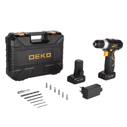Дрель аккумуляторная DEKO GCD20DU3 SET 4, 063-4144 + набор 13 аксессуаров купить в Муравленко