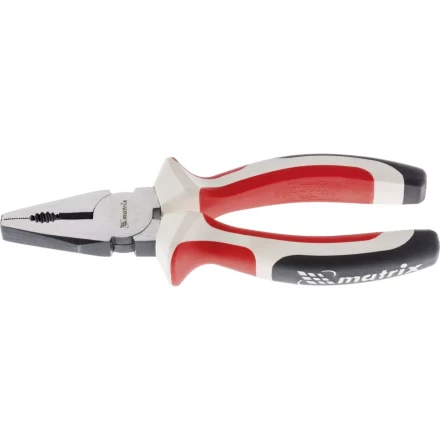 Плоскогубцы White Nickel 180 мм никелированные трехкомпонентные рукоятки MATRIX 17075 купить в Муравленко