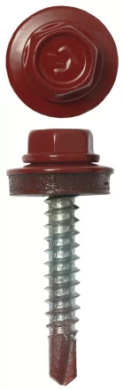 Саморезы ЗУБР &quot;ПРОФЕССИОНАЛ&quot; окраш., RAL 3003 рубин.-красн., для крепл. кров. матер. к дерев. обреш., 4.8х29мм, 2500шт 4-300310-48-029-3003 купить в Муравленко