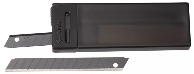 Лезвие OLFA сегментированные BLACK MAX, 9х80х0,38мм, 13 сегментов, 10шт OL-ABB-10B купить в Муравленко