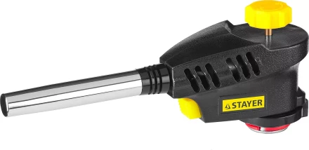 Газовая горелка &quot;ProTerm&quot; на баллон, STAYER &quot;PROFESSIONAL&quot; 55582, с пьезоподжигом, регулировка пламени, вихревое пламя, цанговое соединение, 1300С 55582 купить в Муравленко