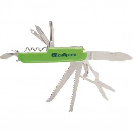 Нож многофункциональный компактный размер 15 функций 90 мм Сибртех 17626 купить в Муравленко