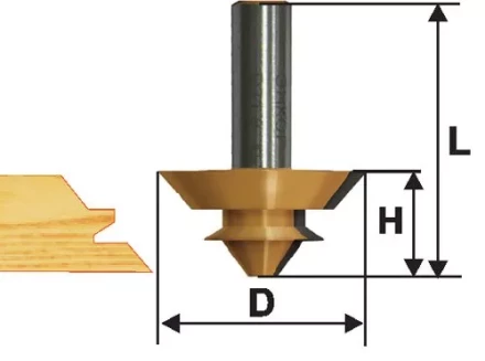 Фреза комбинированная универсальная Ф445Х21 мм хвостовик 12 мм 46501 купить в Муравленко