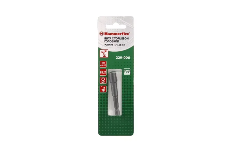 Головка HAMMER размер 1/4'', H 65мм (229-006 PS HX) купить в Муравленко