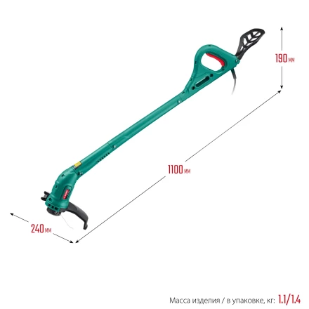 ЗУБР 300 Вт, ш/с 25 см, сетевой триммер (ТСН-25-300) купить в Муравленко